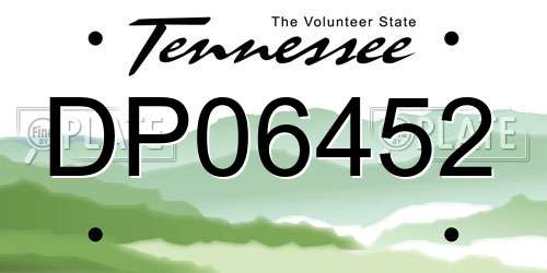 DP06452 Tennessee License Plate