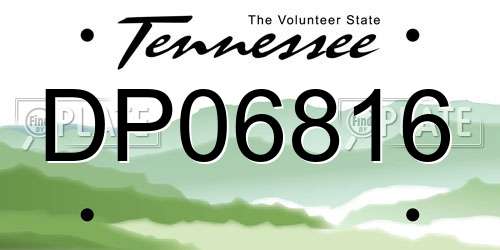 DP06816 Tennessee License Plate
