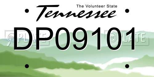 DP09101 Tennessee License Plate