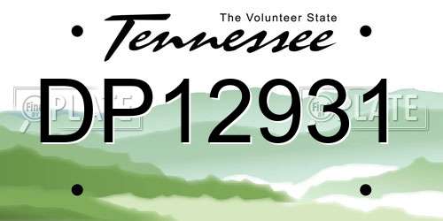 DP12931 Tennessee License Plate