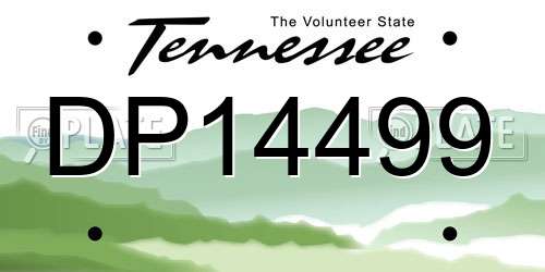 DP14499 Tennessee License Plate