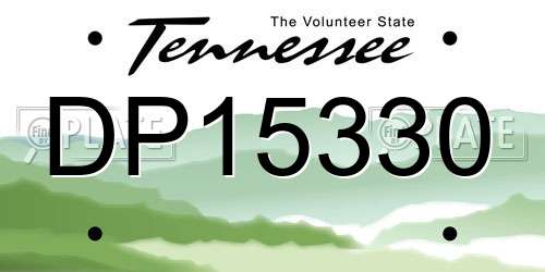 DP15330 Tennessee License Plate
