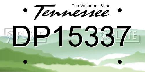 DP15337 Tennessee License Plate