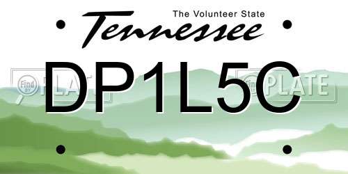 DP1L5C Tennessee License Plate
