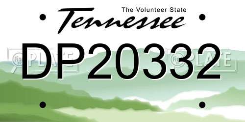 DP20332 Tennessee License Plate
