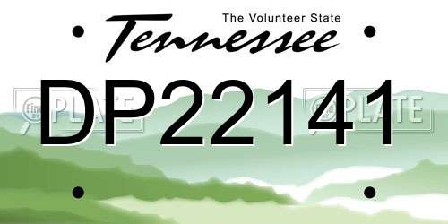 DP22141 Tennessee License Plate