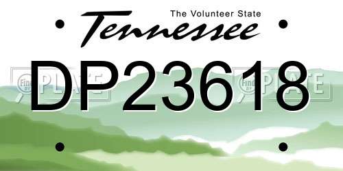 DP23618 Tennessee License Plate