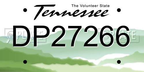 DP27266 Tennessee License Plate