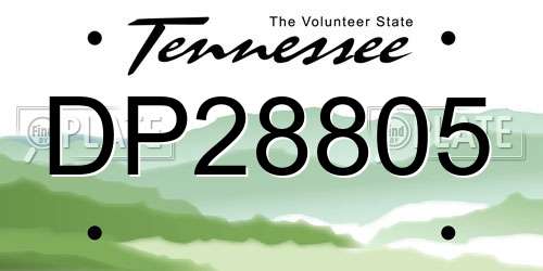 DP28805 Tennessee License Plate