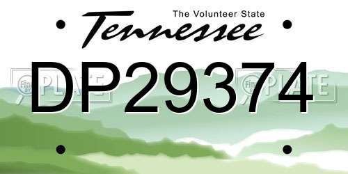 DP29374 Tennessee License Plate