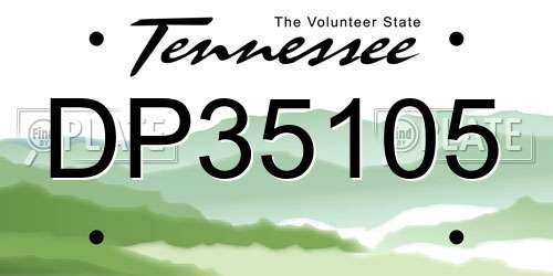 DP35105 Tennessee License Plate