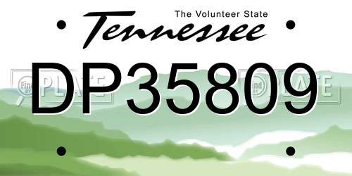 DP35809 Tennessee License Plate