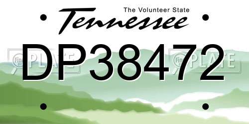 DP38472 Tennessee License Plate