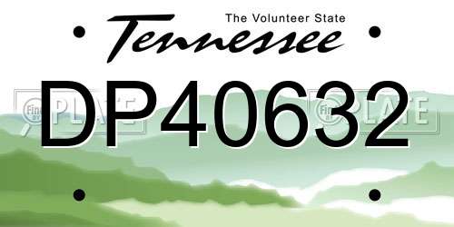 DP40632 Tennessee License Plate