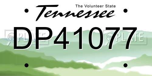 DP41077 Tennessee License Plate