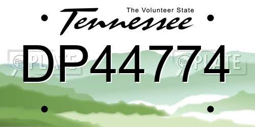 DP44774 Tennessee License Plate