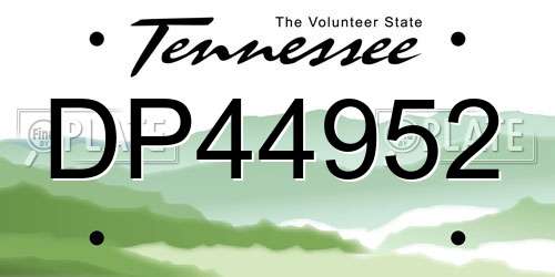 DP44952 Tennessee License Plate