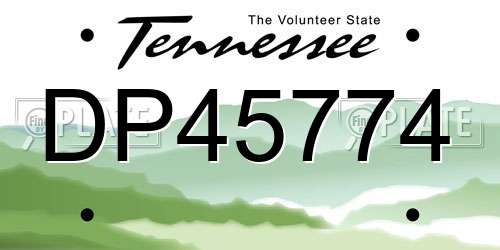 DP45774 Tennessee License Plate