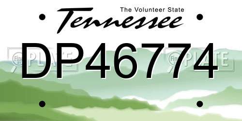 DP46774 Tennessee License Plate