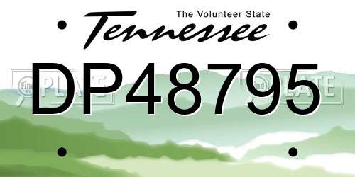 DP48795 Tennessee License Plate