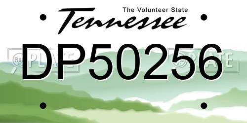 DP50256 Tennessee License Plate