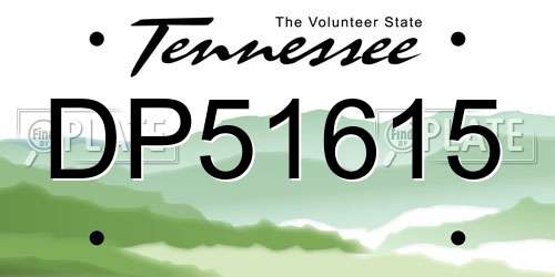 DP51615 Tennessee License Plate