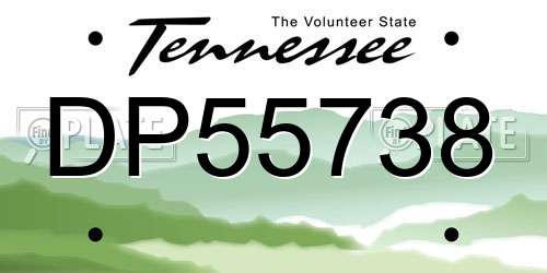DP55738 Tennessee License Plate