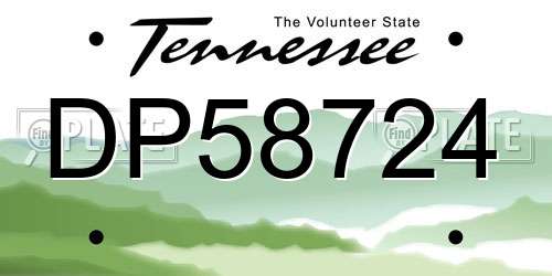 DP58724 Tennessee License Plate