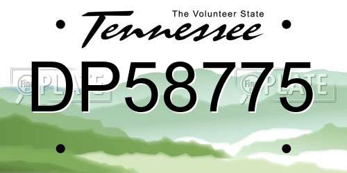 DP58775 Tennessee License Plate