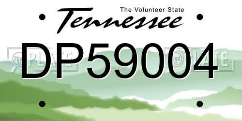 DP59004 Tennessee License Plate