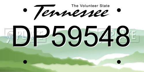 DP59548 Tennessee License Plate