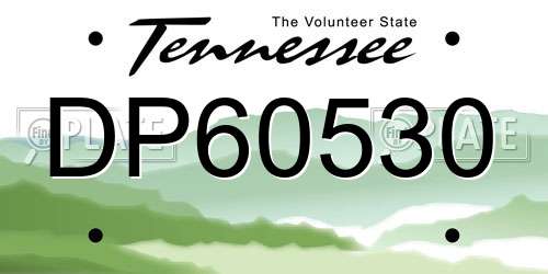 DP60530 Tennessee License Plate