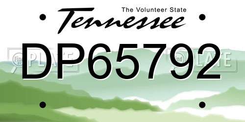DP65792 Tennessee License Plate