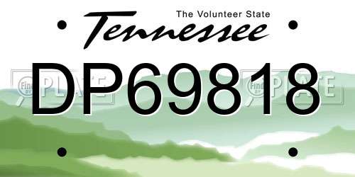 DP69818 Tennessee License Plate
