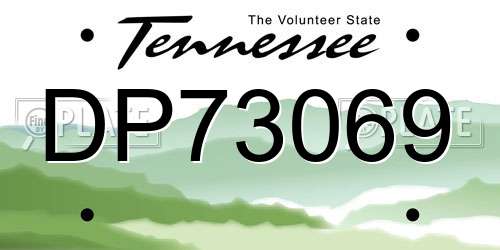 DP73069 Tennessee License Plate