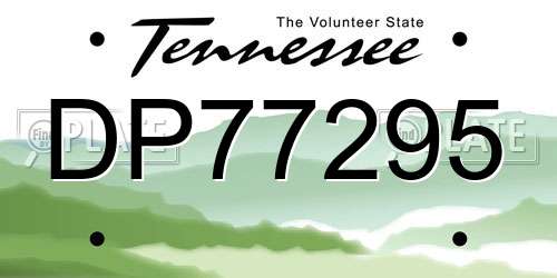 DP77295 Tennessee License Plate