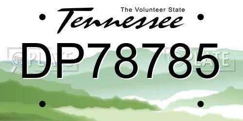 DP78785 Tennessee License Plate