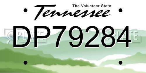 DP79284 Tennessee License Plate