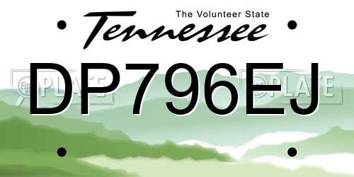 DP796EJ Tennessee License Plate
