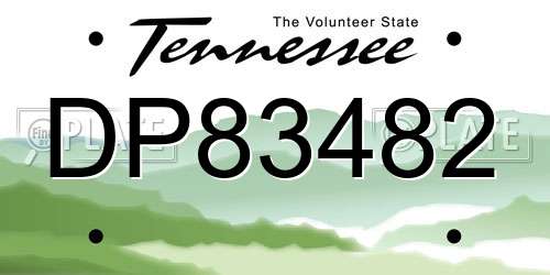 DP83482 Tennessee License Plate