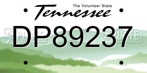 DP89237 Tennessee License Plate