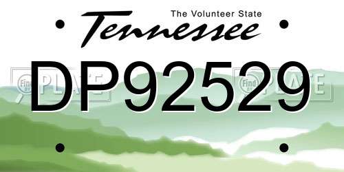 DP92529 Tennessee License Plate