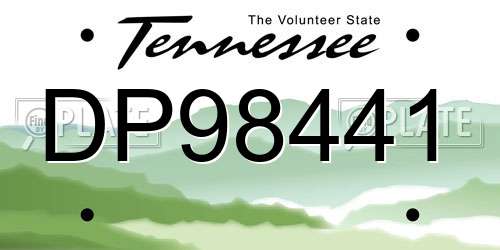 DP98441 Tennessee License Plate