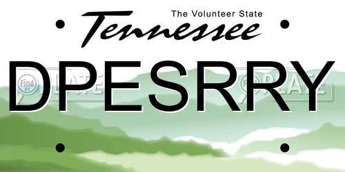 DPESRRY Tennessee License Plate