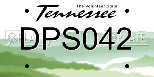 DPS042 Tennessee License Plate