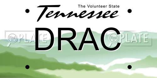 DRAC Tennessee License Plate