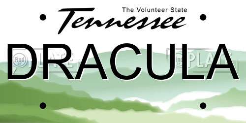 DRACULA Tennessee License Plate