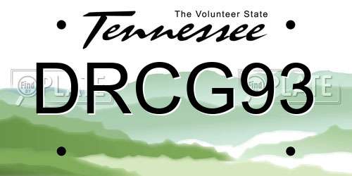 DRCG93 Tennessee License Plate