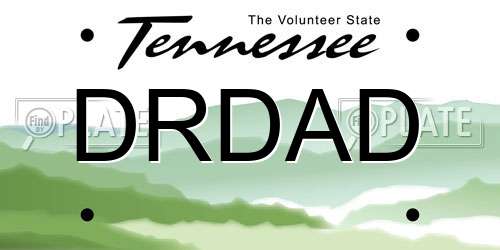DRDAD Tennessee License Plate
