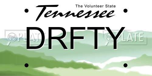 DRFTY Tennessee License Plate